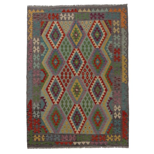 Afgán szőttes Chobi 174x236 kézi szövésű gyapjú kilim