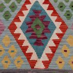 Afgán szőttes Chobi 174x236 kézi szövésű gyapjú kilim