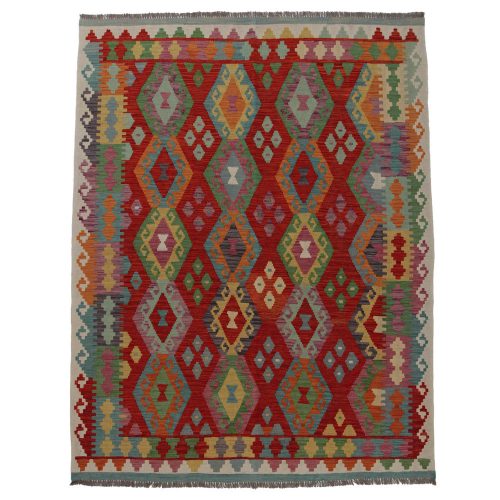 Kilim szőnyeg 234x182 kézi szövésű afgán gyapjú kilim