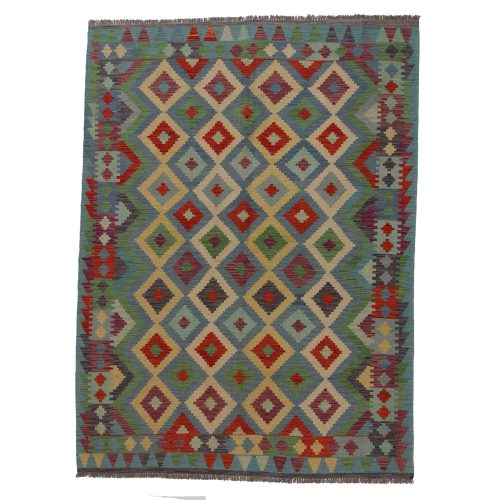 Kilim szőnyeg 184x248 kézi szövésű afgán gyapjú kilim