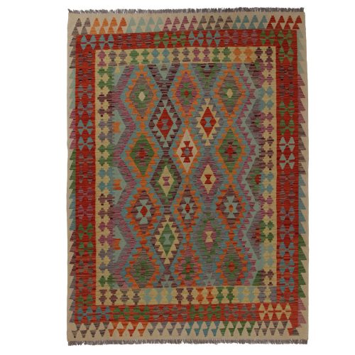 Kilim szőnyeg Chobi 242x178 kézi szövésű afgán gyapjú kilim