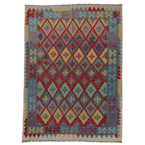 Kilim szőnyeg 247x189 kézi szövésű afgán gyapjú kilim