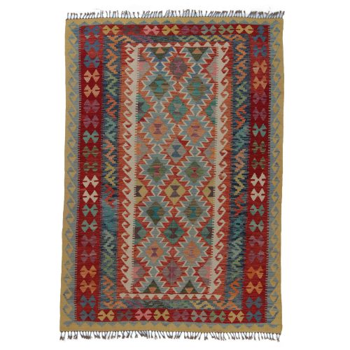 Kilim szőnyeg 249x175 kézi szövésű afgán gyapjú kilim