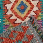 Etnikai Kilim szőnyeg 98x64 kézi szövésű afgán gyapjú kilim