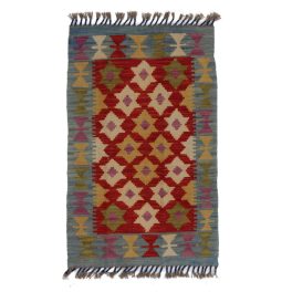   Kilim szőnyeg Chobi 90x56 kézi szövésű afgán gyapjú kilim