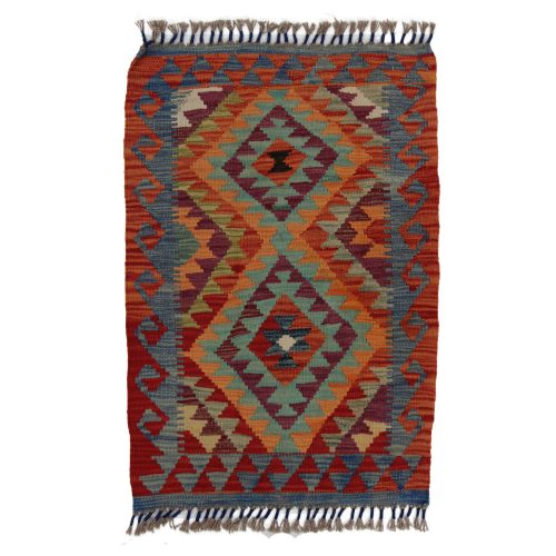 Kilim szőnyeg Chobi 91x62 kézi szövésű afgán gyapjú kilim