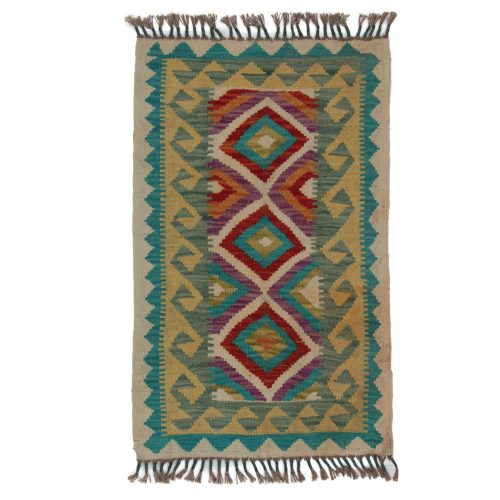 Etnikai Kilim szőnyeg 95x59 kézi szövésű afgán gyapjú kilim