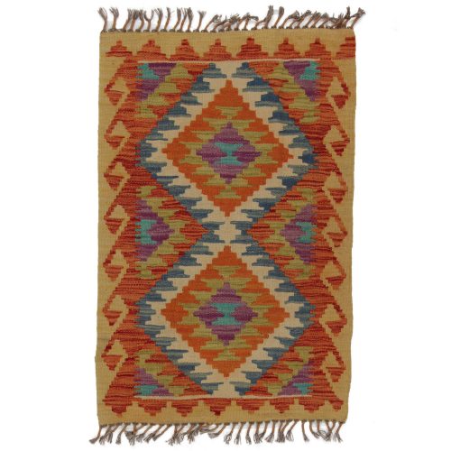 Kézi szövésű Kilim szőnyeg Chobi 62x94 afgán gyapjú kilim