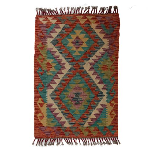 Kilim szőnyeg Chobi 92x63 kézi szövésű afgán gyapjú kilim