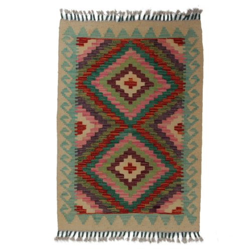 Kilim szőnyeg Chobi 88x63 kézi szövésű afgán gyapjú kilim