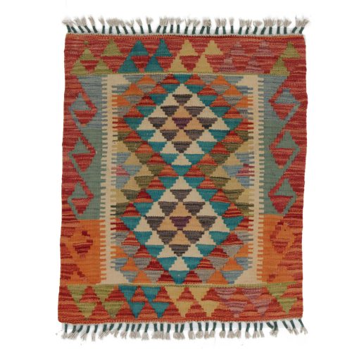 Kilim szőnyeg Chobi 74x64 kézi szövésű afgán gyapjú kilim