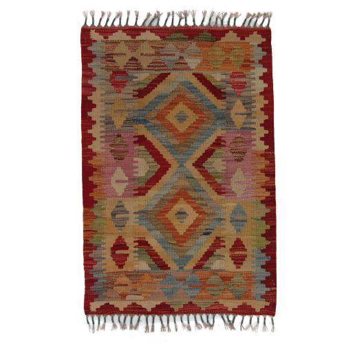 Kilim szőnyeg Chobi 90x61 kézi szövésű afgán gyapjú kilim