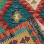 Kilim szőnyeg 168x107 kézi szövésű afgán gyapjú kilim