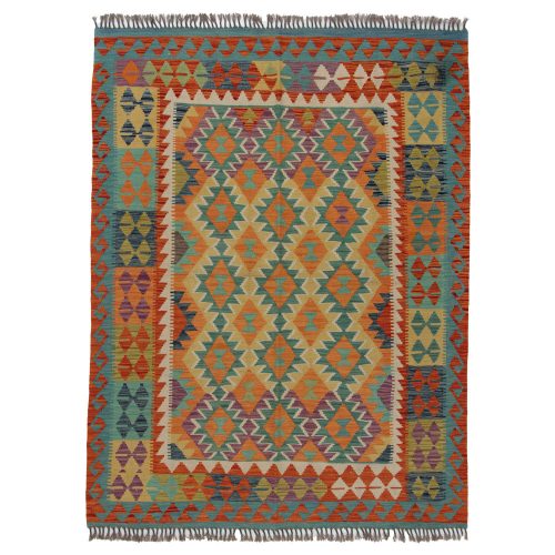 Kilim szőnyeg Chobi 197x152 kézi szövésű afgán gyapjú kilim