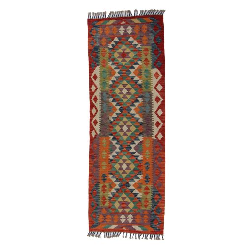 Kilim szőnyeg Chobi 70x199 kézi szövésű afgán gyapjú kilim