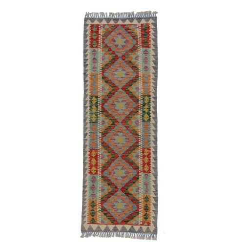 Kilim futószőnyeg 68x195 kézi szövésű afgán gyapjú kilim