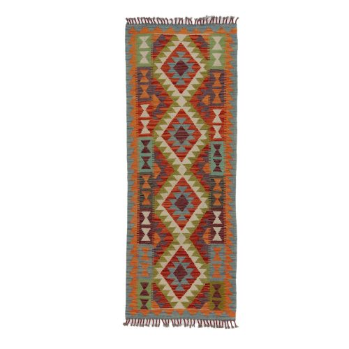 Kilim futószőnyeg 75x198 kézi szövésű afgán gyapjú kilim