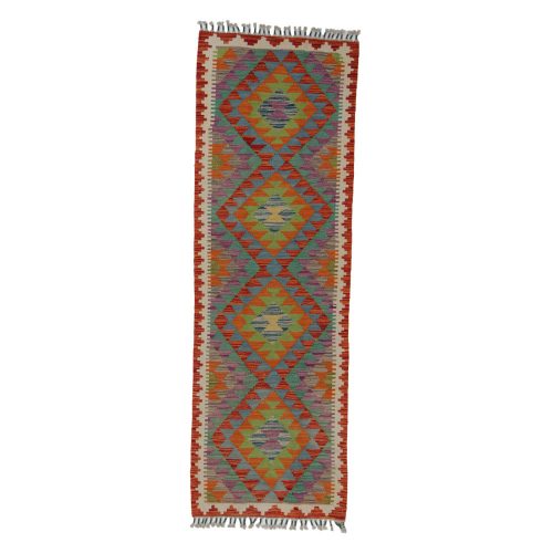 Kilim futószőnyeg 67x200 kézi szövésű afgán gyapjú kilim