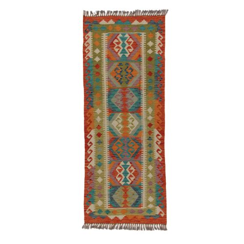 Kilim szőnyeg Chobi 78x199 kézi szövésű afgán gyapjú kilim