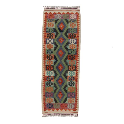 Kilim futószőnyeg 67x180 kézi szövésű afgán gyapjú kilim