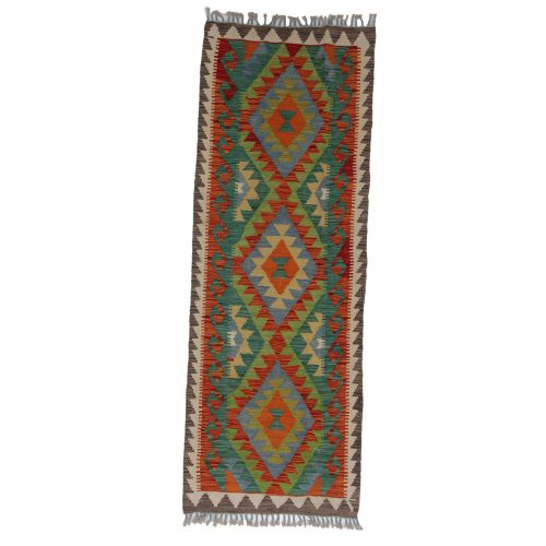 Kilim futószőnyeg 71x196 kézi szövésű afgán gyapjú kilim