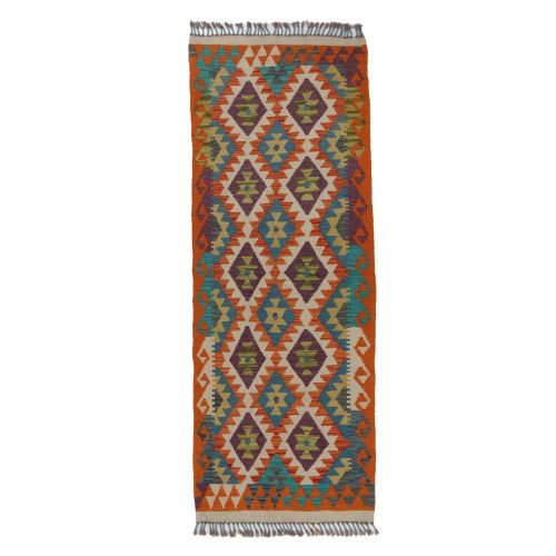 Kilim szőnyeg Chobi 76x202 kézi szövésű afgán gyapjú kilim