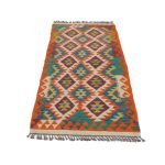 Kilim futószőnyeg 76x202 kézi szövésű afgán gyapjú kilim