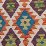 Kilim futószőnyeg 76x202 kézi szövésű afgán gyapjú kilim