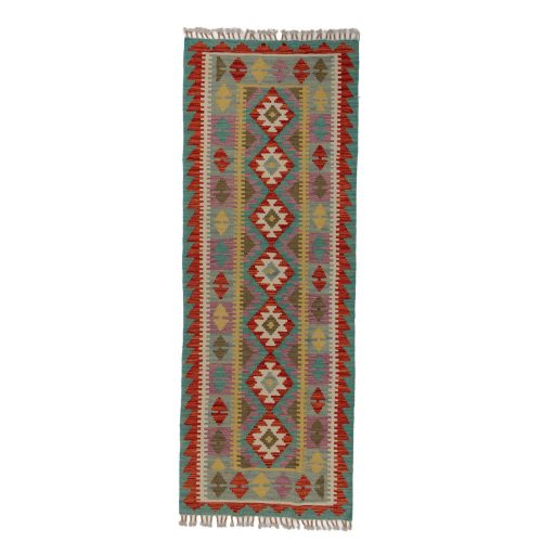 Kilim szőnyeg Chobi 74x199 kézi szövésű afgán gyapjú kilim