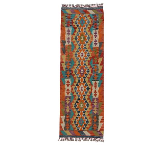 Kilim szőnyeg Chobi 71x210 kézi szövésű afgán gyapjú kilim