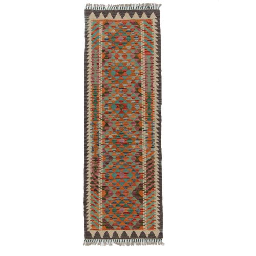 Kilim futószőnyeg 64x188 kézi szövésű afgán gyapjú kilim