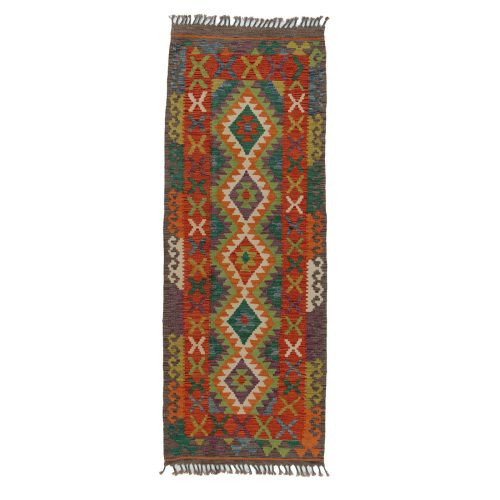 Kilim szőnyeg Chobi 77x203 kézi szövésű afgán gyapjú kilim