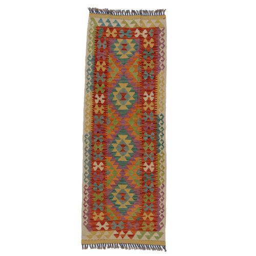 Kilim szőnyeg Chobi 72x195 kézi szövésű afgán gyapjú kilim