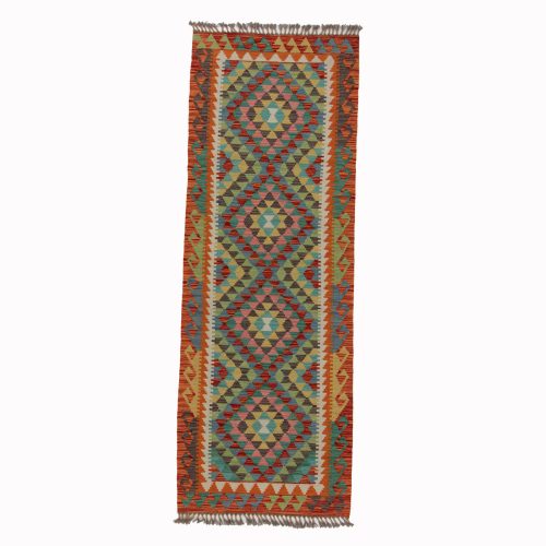 Kilim szőnyeg Chobi 70x197 kézi szövésű afgán gyapjú kilim