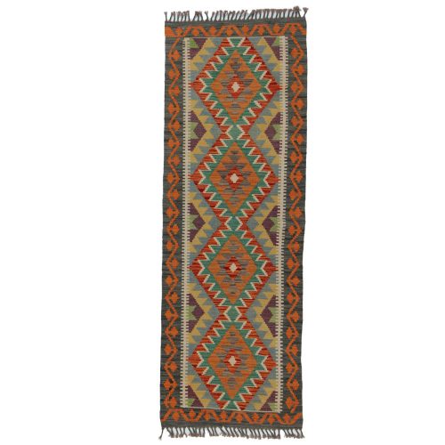 Kilim szőnyeg Chobi 73x210 kézi szövésű afgán gyapjú kilim