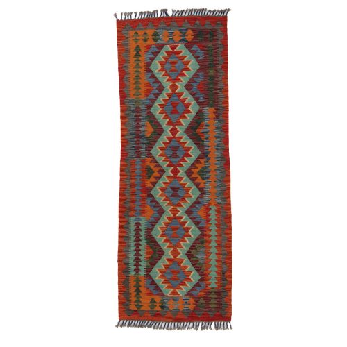 Kilim szőnyeg Chobi 74x200 kézi szövésű afgán gyapjú kilim