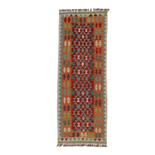 Kilim futószőnyeg 73x193 kézi szövésű afgán gyapjú kilim