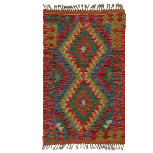 Kilim szőnyeg Chobi 62x102 kézi szövésű afgán gyapjú kilim