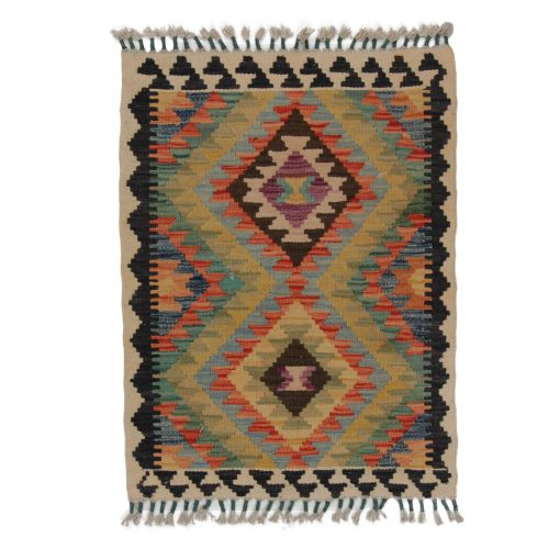 Kézi szövésű Kilim szőnyeg Chobi 62x85 afgán gyapjú kilim