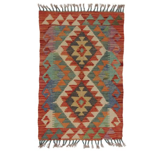 Kilim szőnyeg Chobi 91x60 kézi szövésű afgán gyapjú kilim