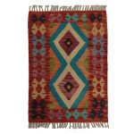 Kilim szőnyeg Chobi 88x64 kézi szövésű afgán gyapjú kilim