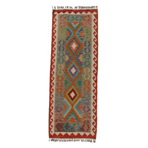 Kilim futószőnyeg 73x195 kézi szövésű afgán gyapjú kilim