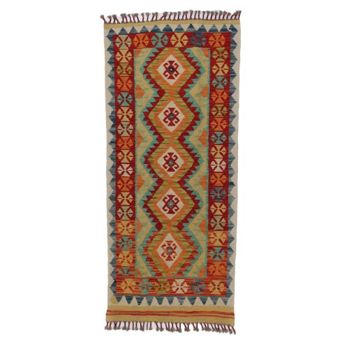 Kilim szőnyeg Chobi 86x196 kézi szövésű afgán gyapjú kilim