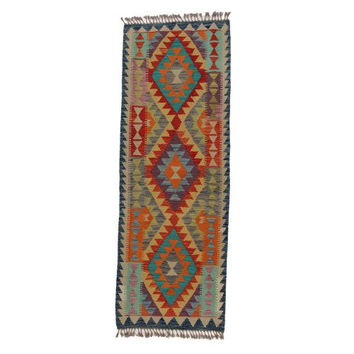 Kilim szőnyeg Chobi 74x205 kézi szövésű afgán gyapjú kilim