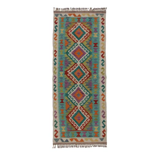 Kilim szőnyeg Chobi 82x201 kézi szövésű afgán gyapjú kilim