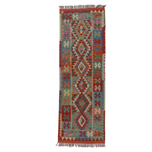 Kilim szőnyeg Chobi 76x220 kézi szövésű afgán gyapjú kilim