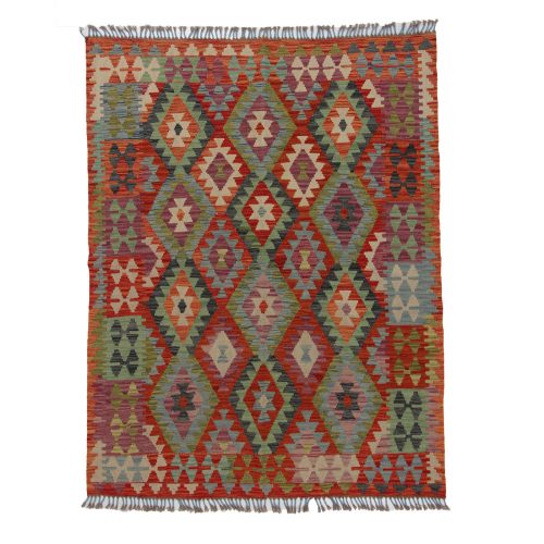 Kilim szőnyeg 196x150 kézi szövésű afgán gyapjú kilim