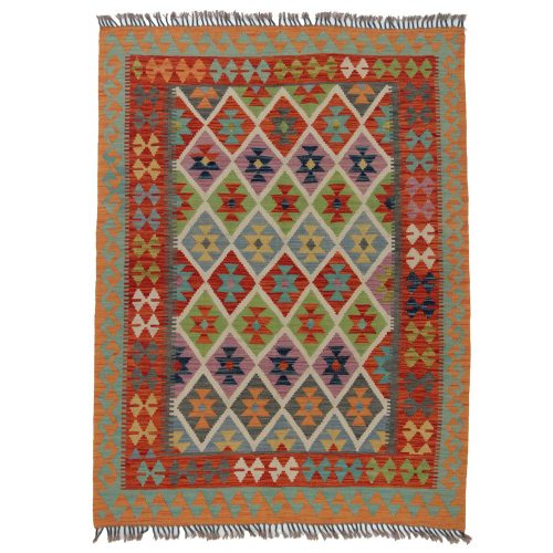 Kilim szőnyeg 195x150 kézi szövésű afgán gyapjú kilim