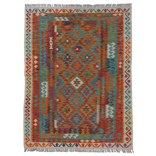 Kilim szőnyeg Chobi 197x150 kézi szövésű afgán gyapjú kilim