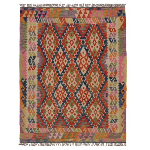 Kilim szőnyeg 198x156 kézi szövésű afgán gyapjú kilim